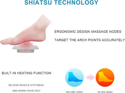 TWUTWU 4-in-1 Shiatsu Foot Massager Machine with Heat, Arches Massager, Adjustable Intensity, Electric Feet Massagers, Shoulder and Back massager for Pain Relief, Plantar Fasciitis