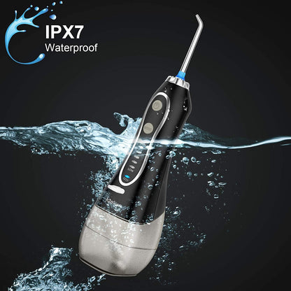 H2ofloss Cordless Oral Irrigator - 5 Modes, 300ml, Black